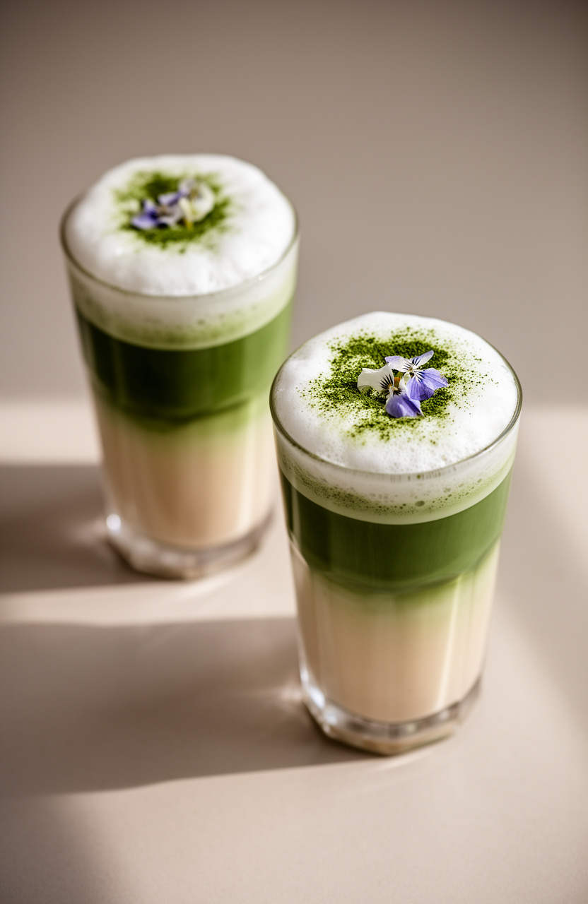 Coconut Matcha Cold Foam Latte
