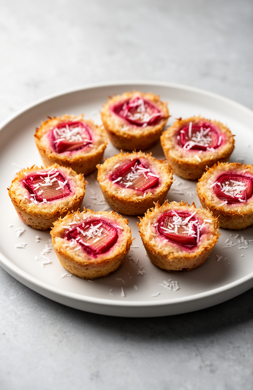 Coconut Soft Rhubarb Breakfast Bites