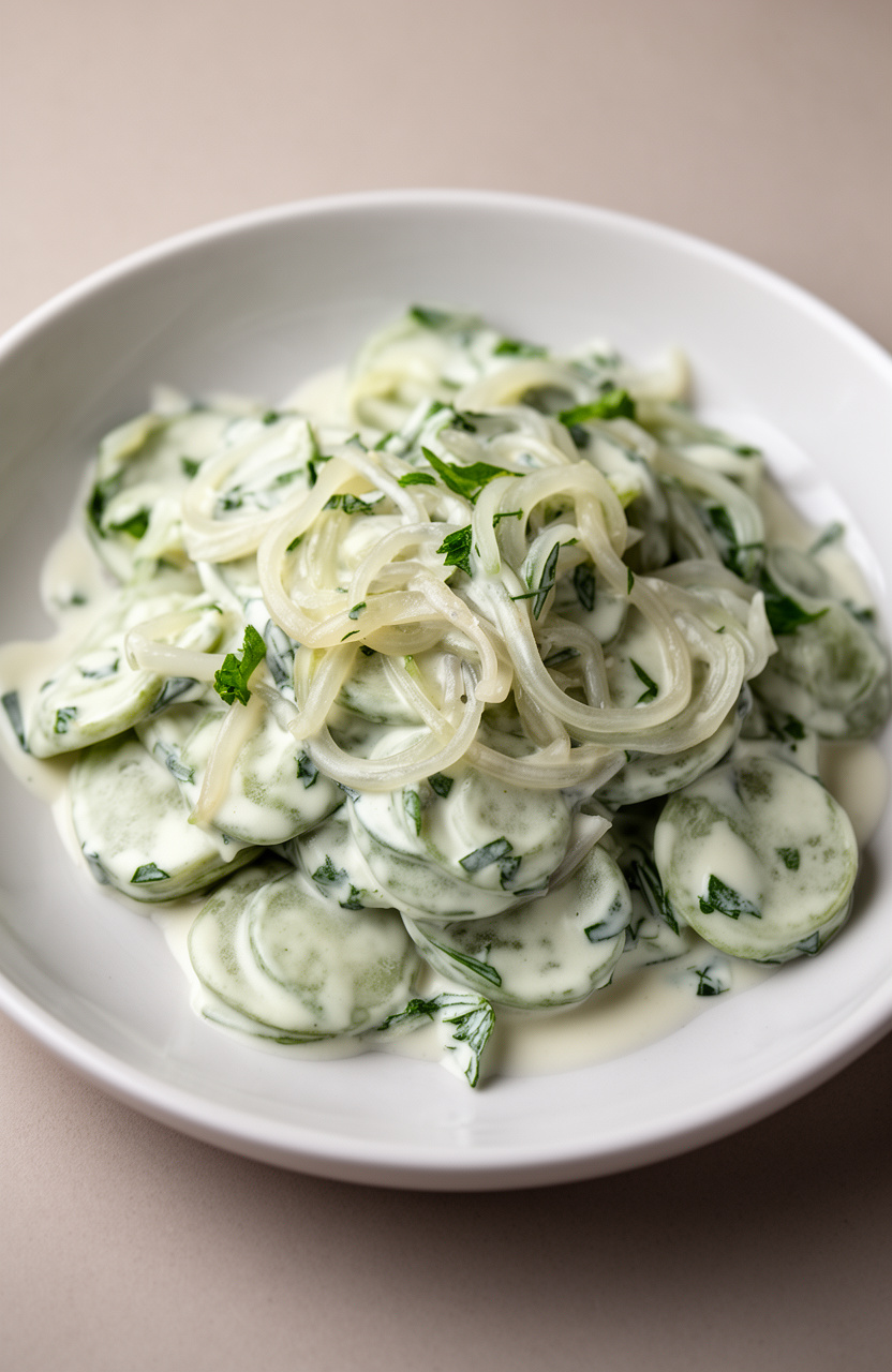 Creamy Dill Cucumber Salad