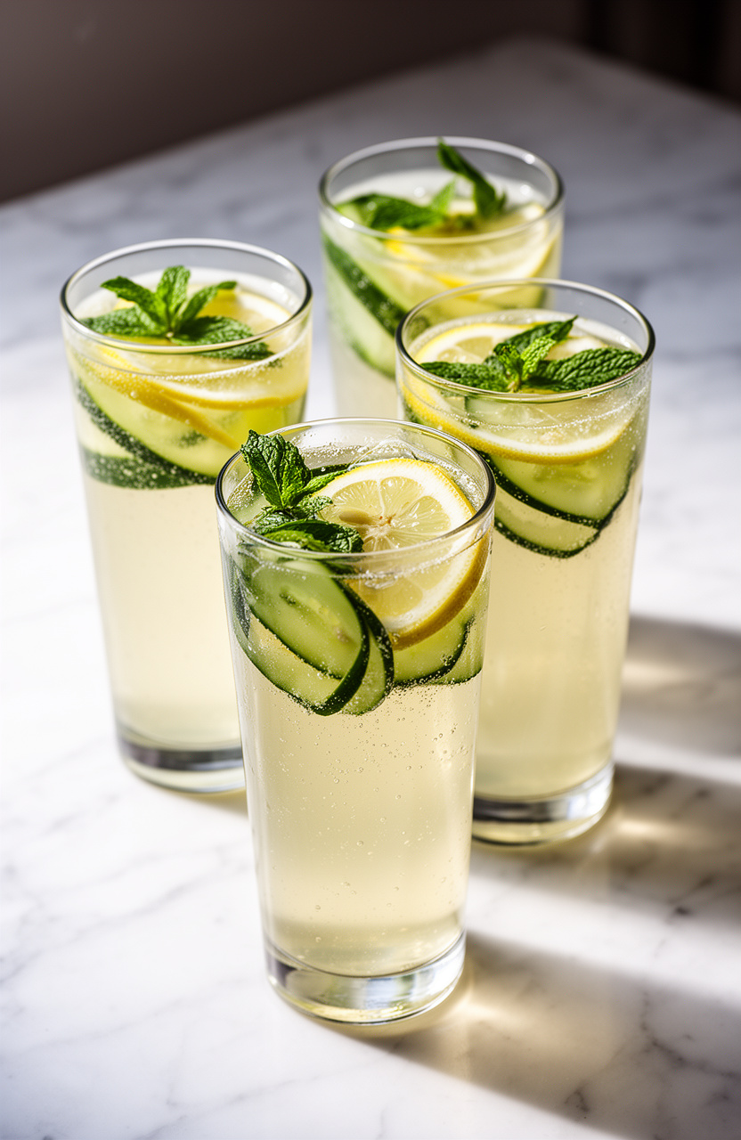 Cucumber Mint Sparkling Lemonade