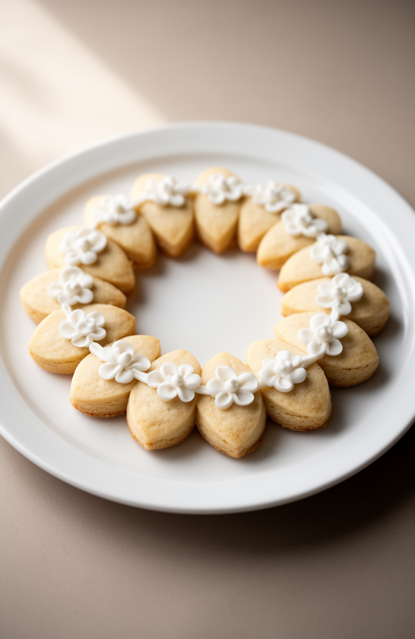 Floral Wreath Almond Cookies