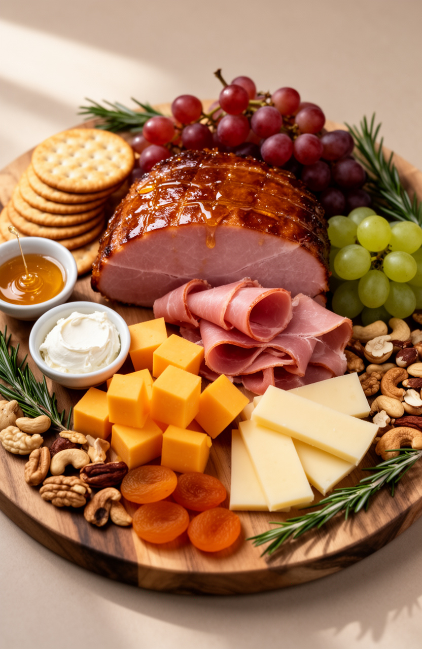 Honey Glazed Ham Charcuterie Platter