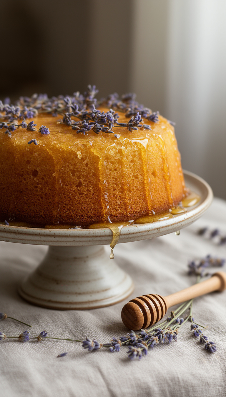 Lavender Honey Cake - European