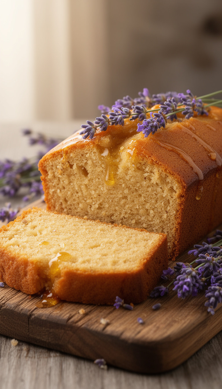 Lavender Honey Cake Loaf for an Easy Gifting and Slicing Option - American