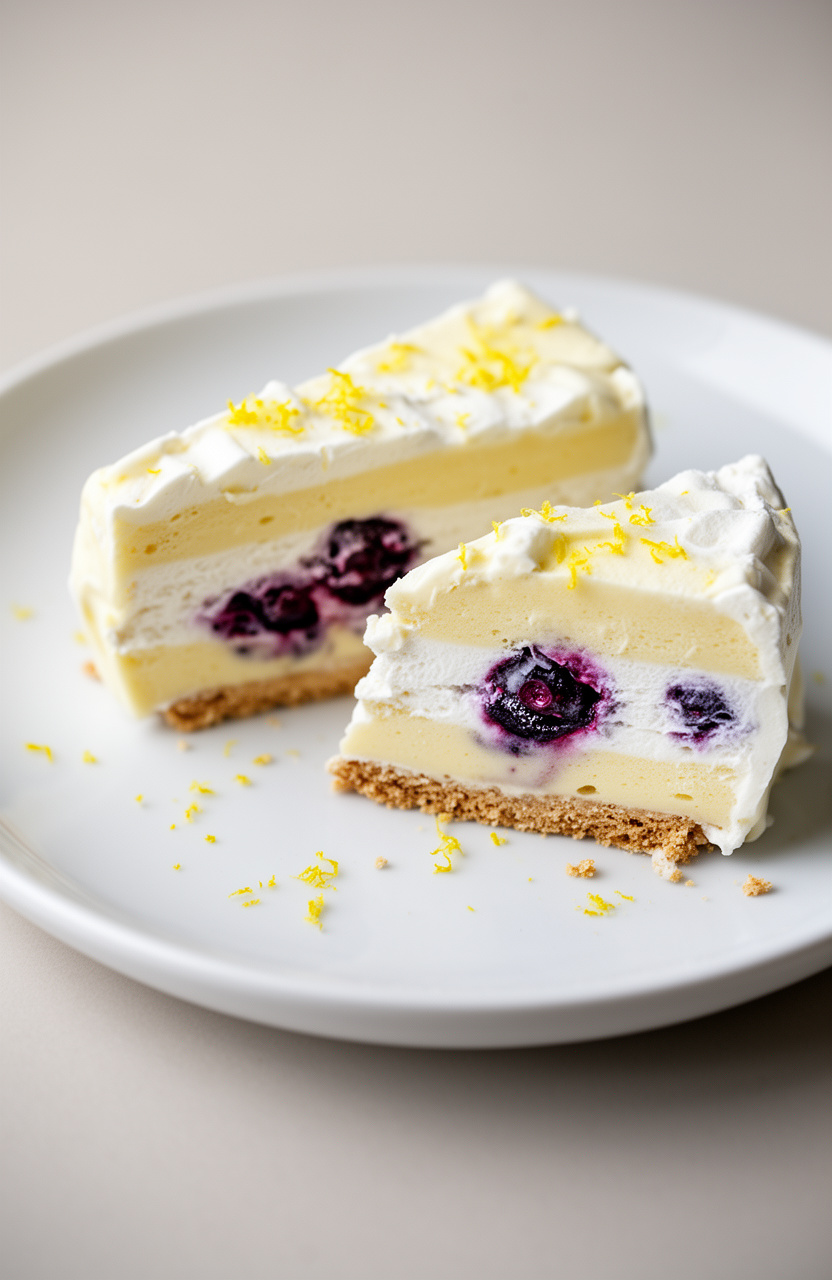 Lemon Blueberry Semifreddo