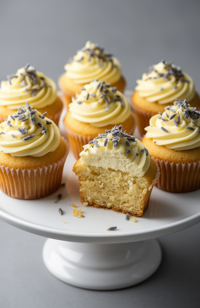 Lemon Lavender Honey Cupcakes