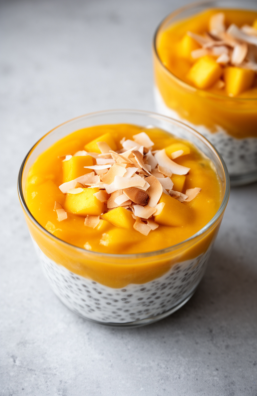 Mango Coconut Chia Pudding