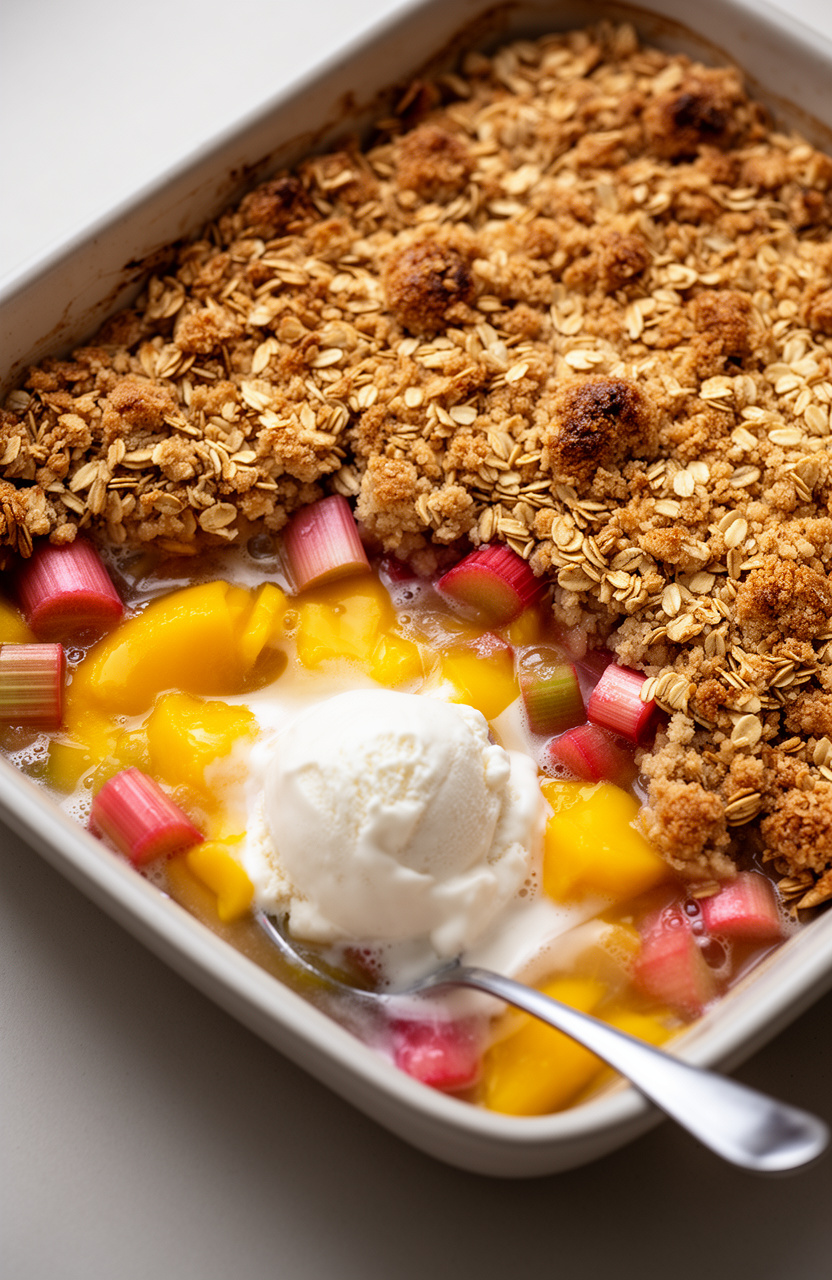 Mango Rhubarb Tropical Crisp