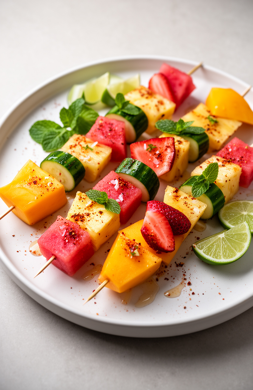 Mango Tajín Fruit Skewers