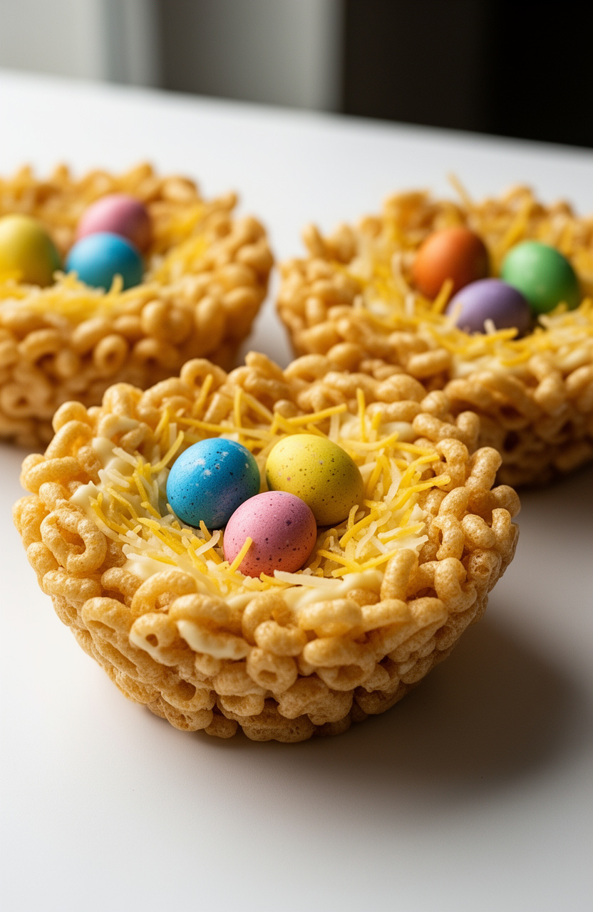 Mini Egg Nest Rice Treats