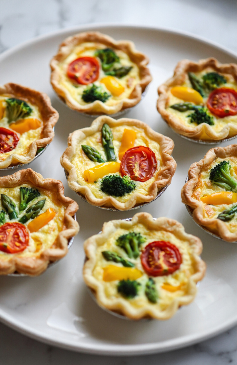 Mini Quiche Flower Garden