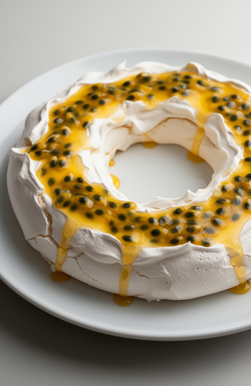 Passionfruit Pavlova Wreath