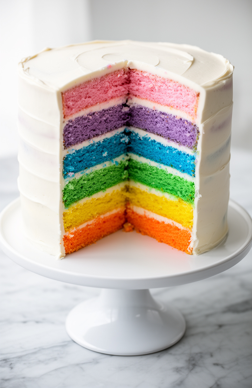 Pastel Rainbow Layer Cake