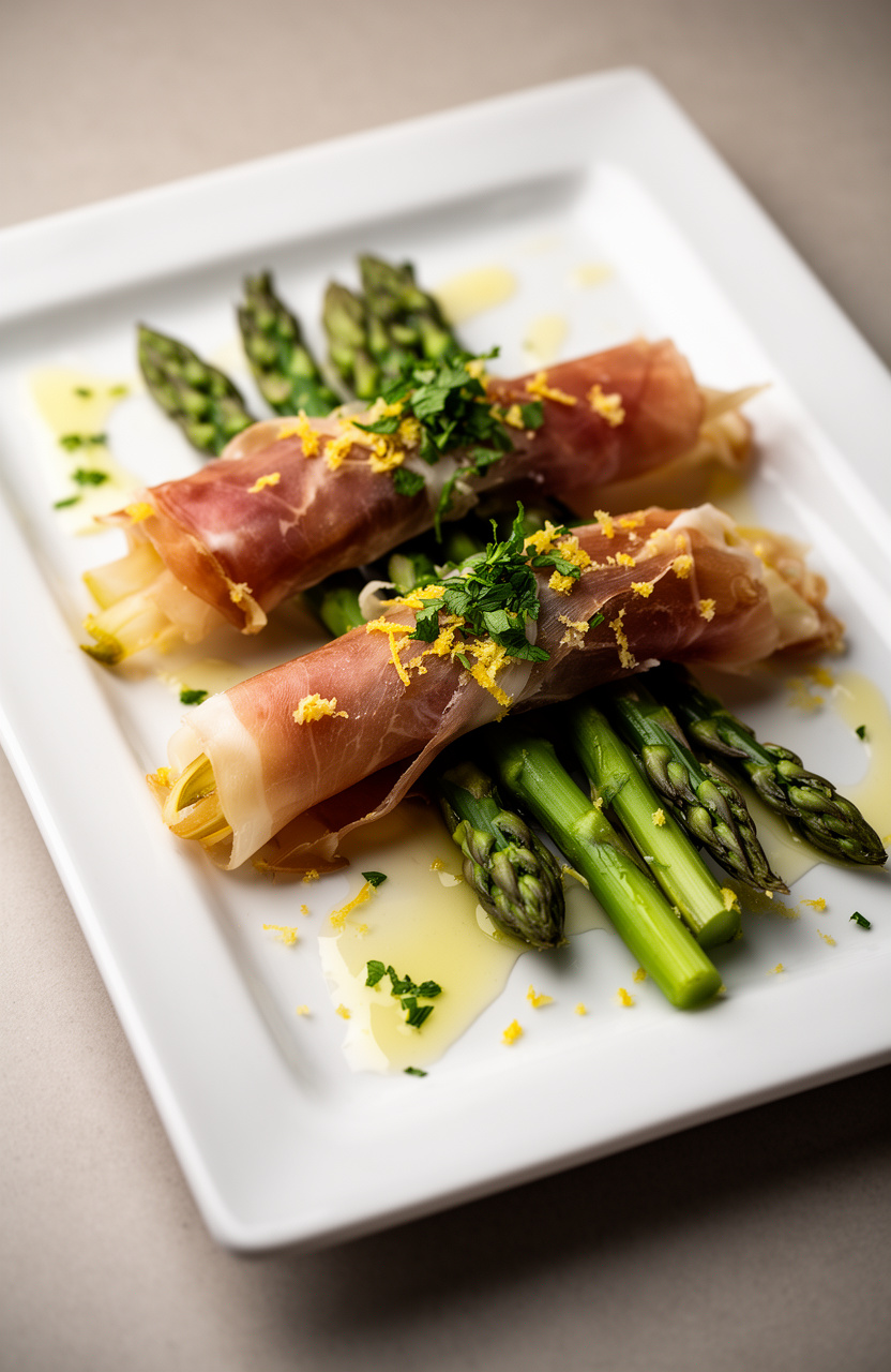 Prosciutto Wrapped Asparagus Spears