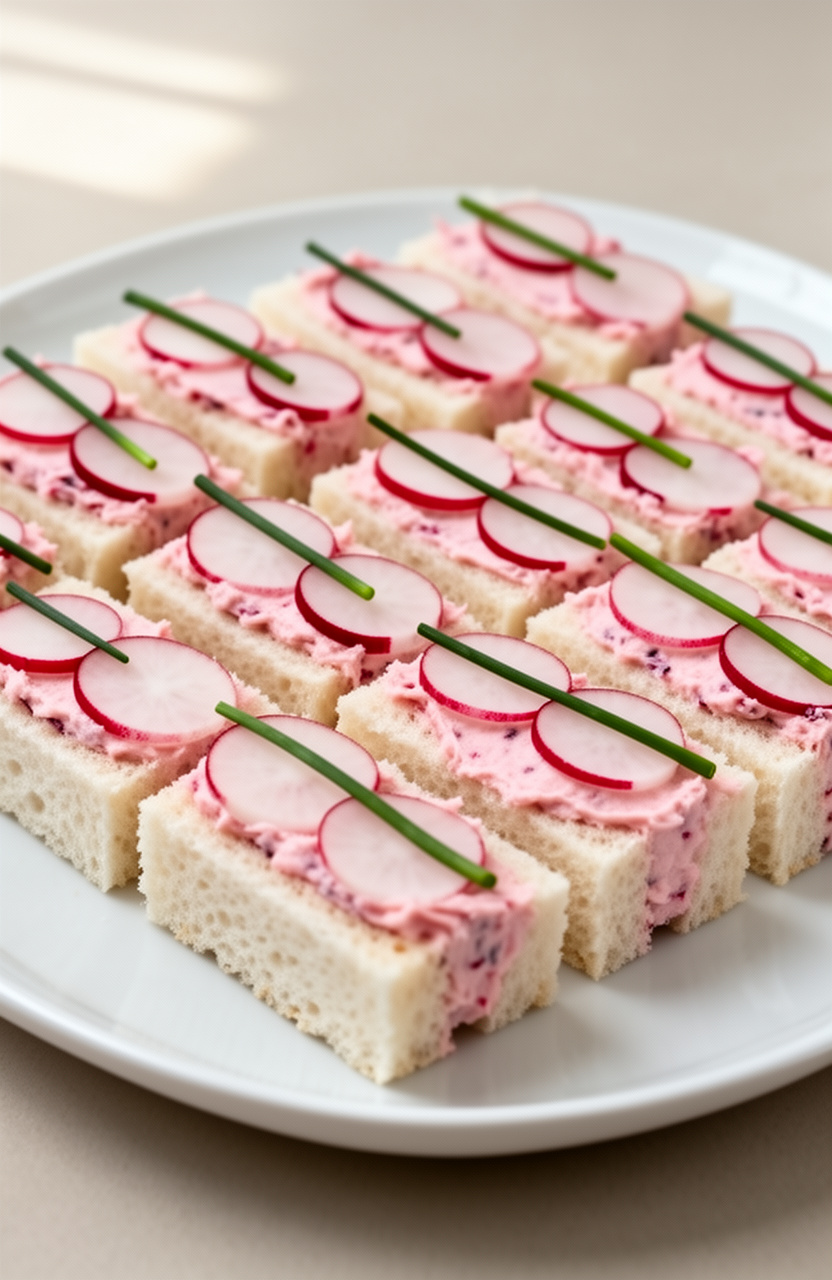 Radish Butter Tea Sandwiches