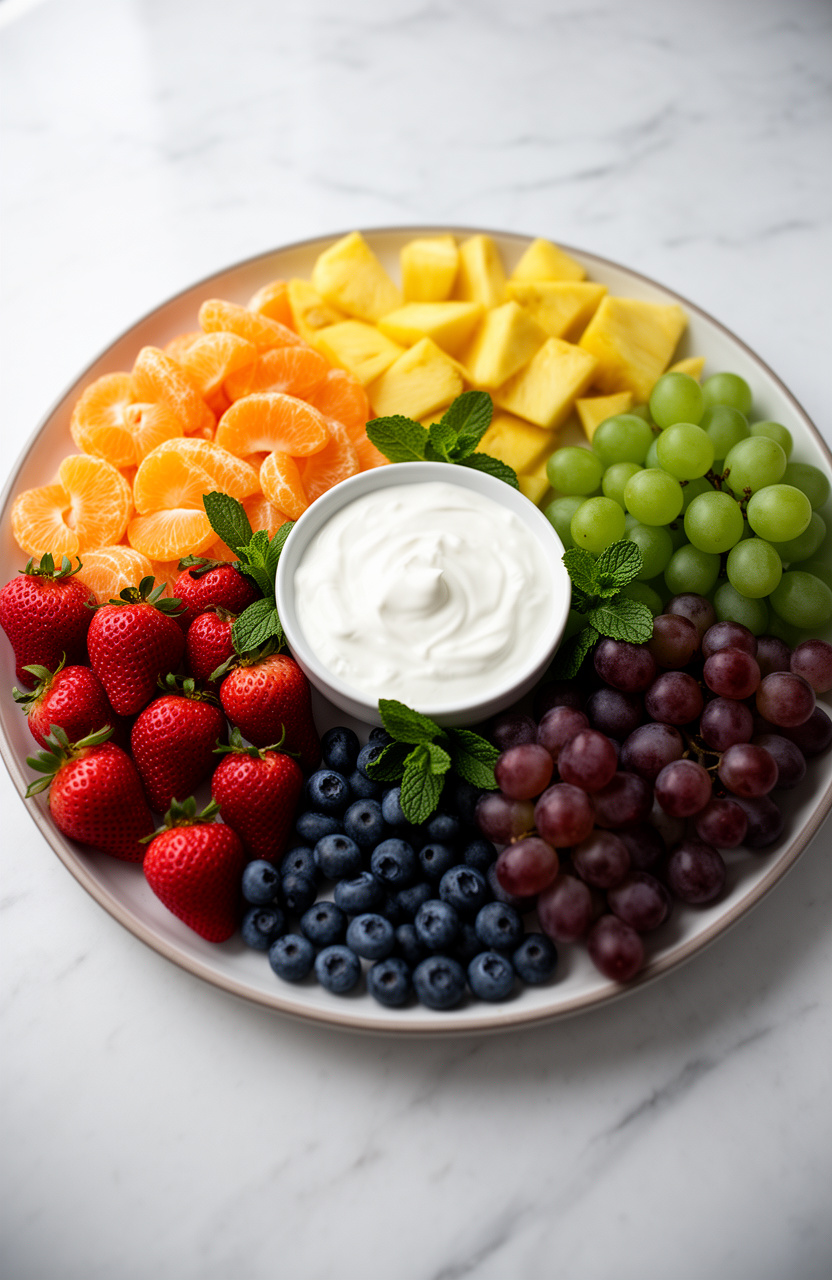 Rainbow Fruit and Yogurt Dip
