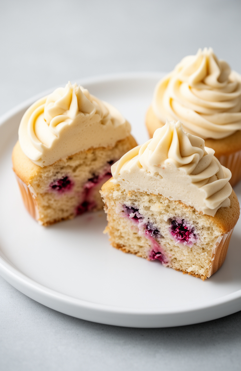 Raspberry Champagne Brunch Cupcakes