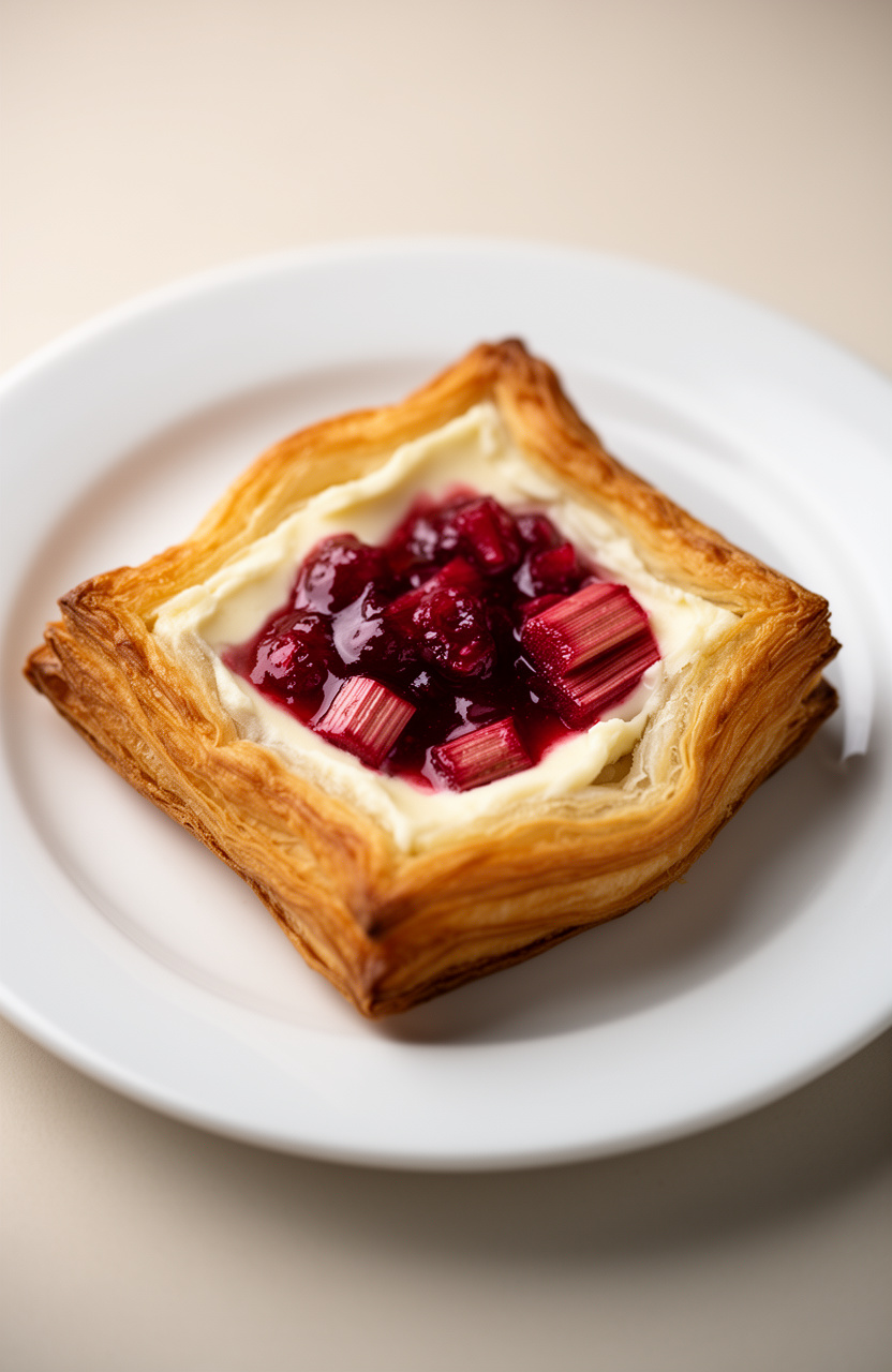 Rhubarb Cream Cheese Danish