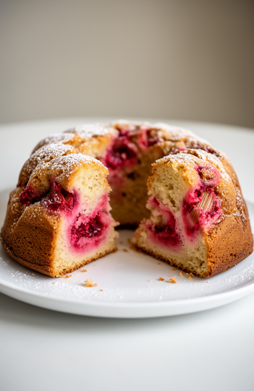 Rhubarb Swirl Pound Cake