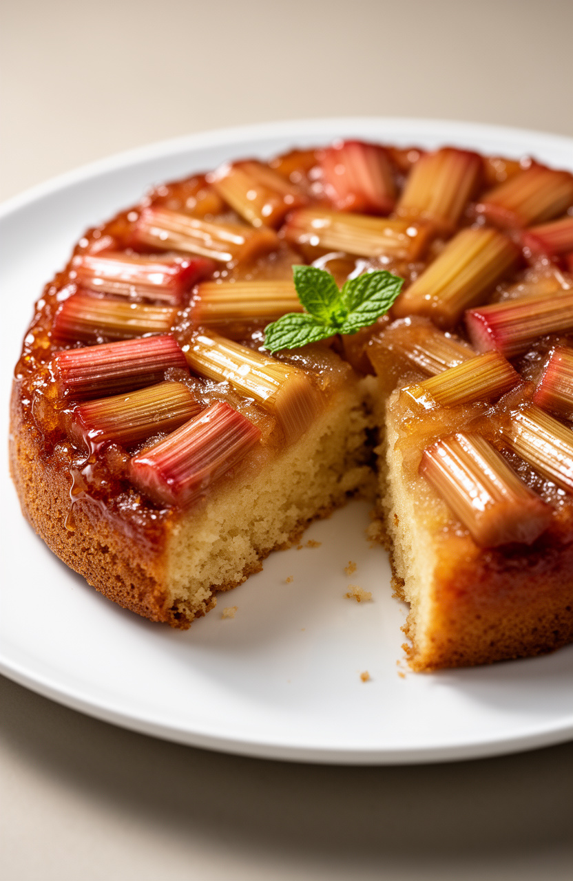 Rhubarb Upside Down Cake