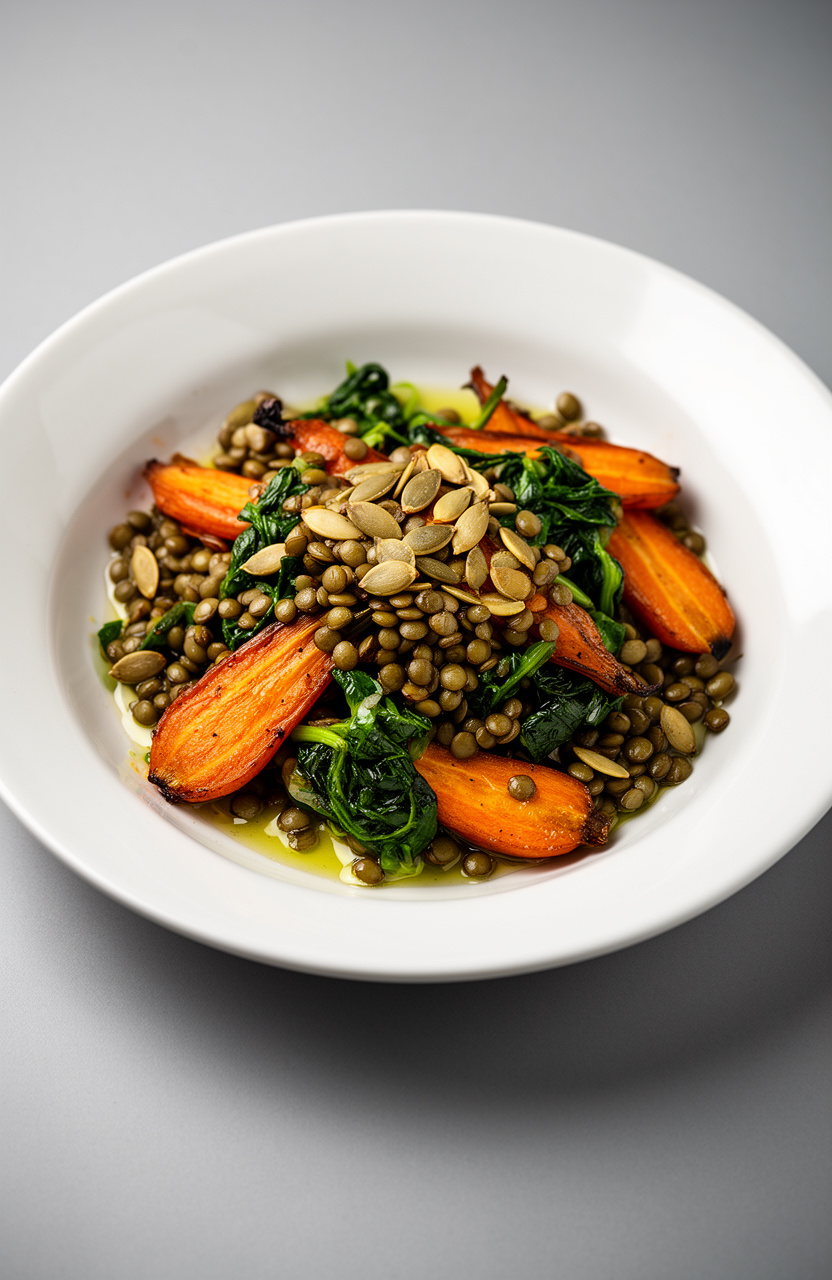Roasted Carrot and Lentil Salad