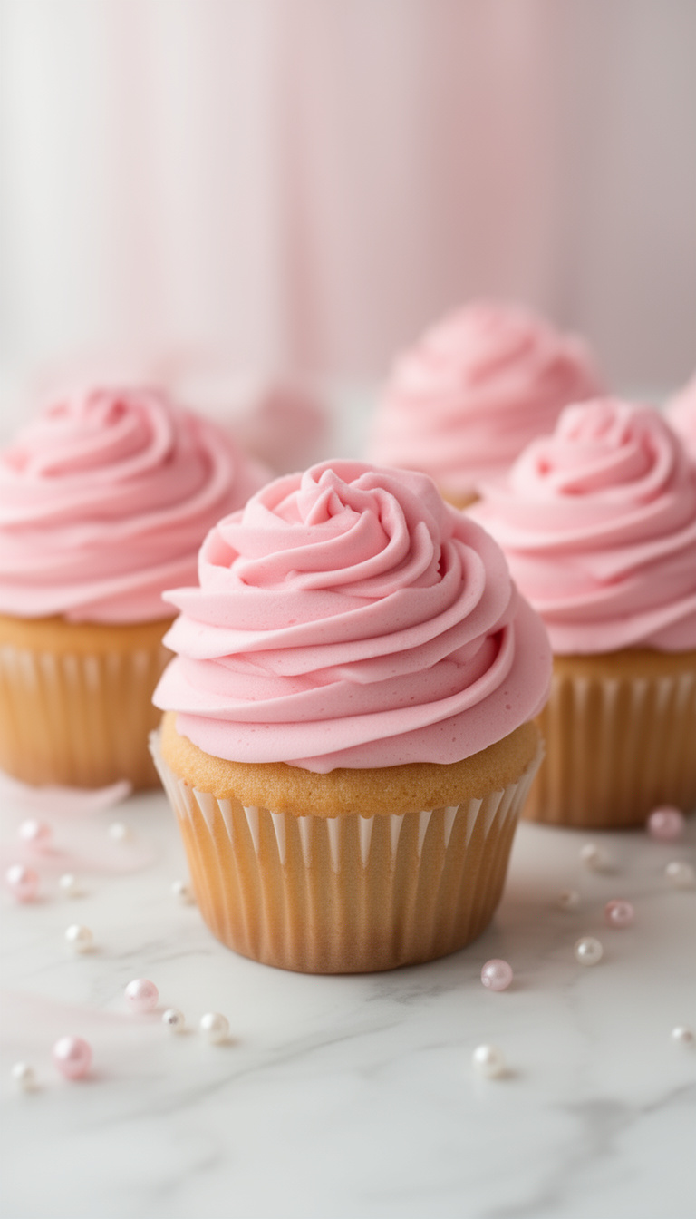 Rose Cupcakes with Buttercream Using Just a Piping Bag
