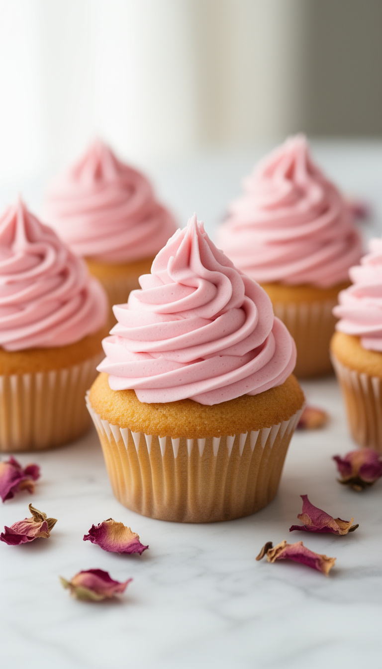 Rose Cupcakes with Buttercream You Can Frost the Night Before - American