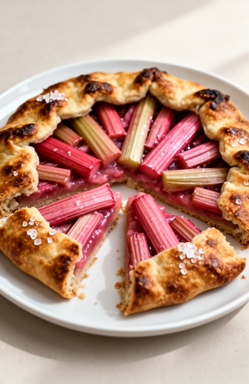Rustic Rhubarb Galette Slices
