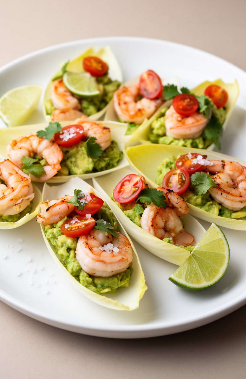 Shrimp Avocado Endive Boats