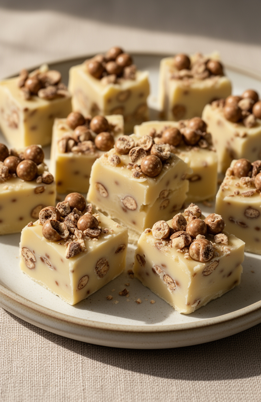 Speckled Malted Milk Fudge