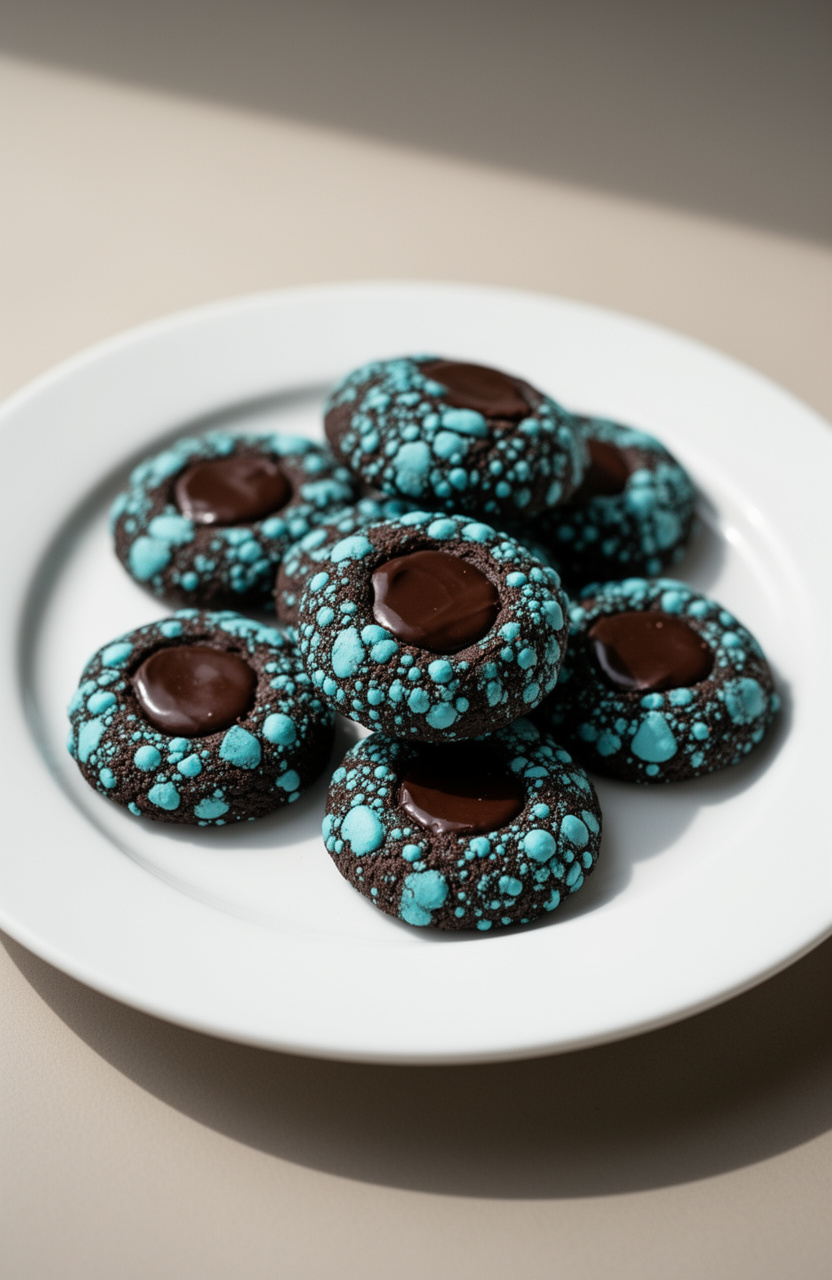 Speckled Robin Egg Chocolate Cookies