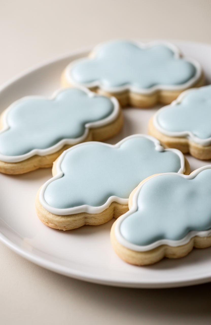 Spring Rain Cloud Cookies