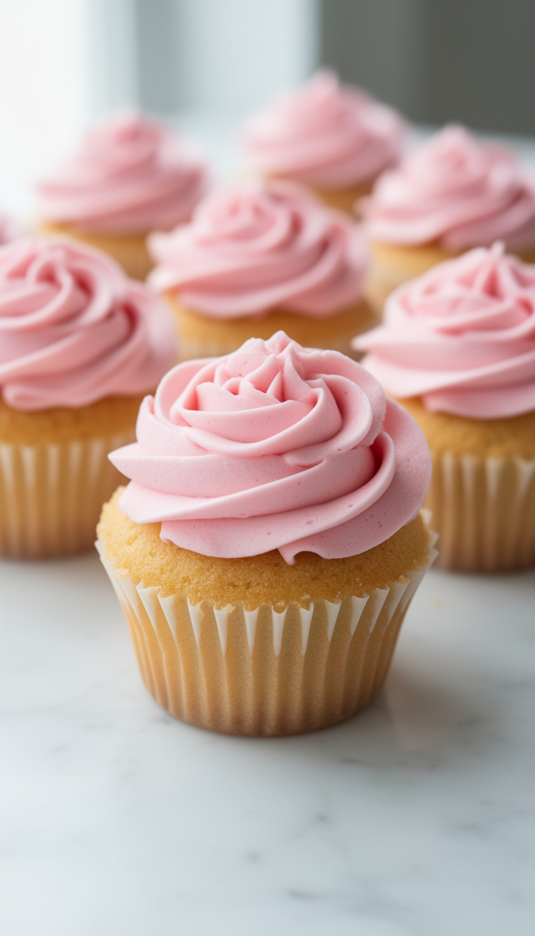 Step-by-Step Rose Cupcakes with Buttercream for First-Timers - American