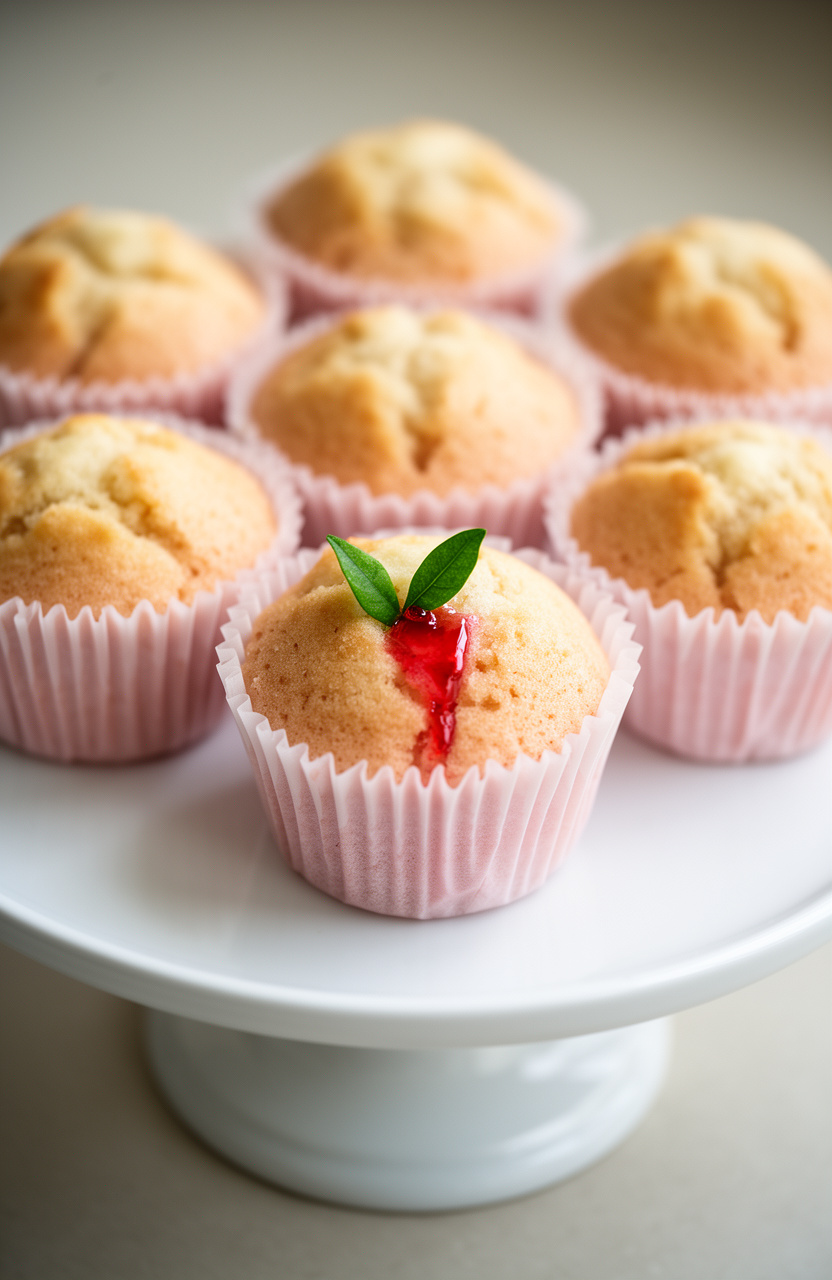Strawberry Basil Champagne Cupcakes