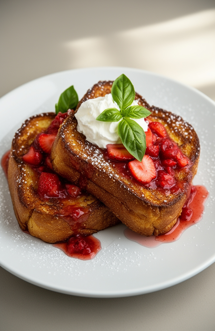 Strawberry Basil French Toast