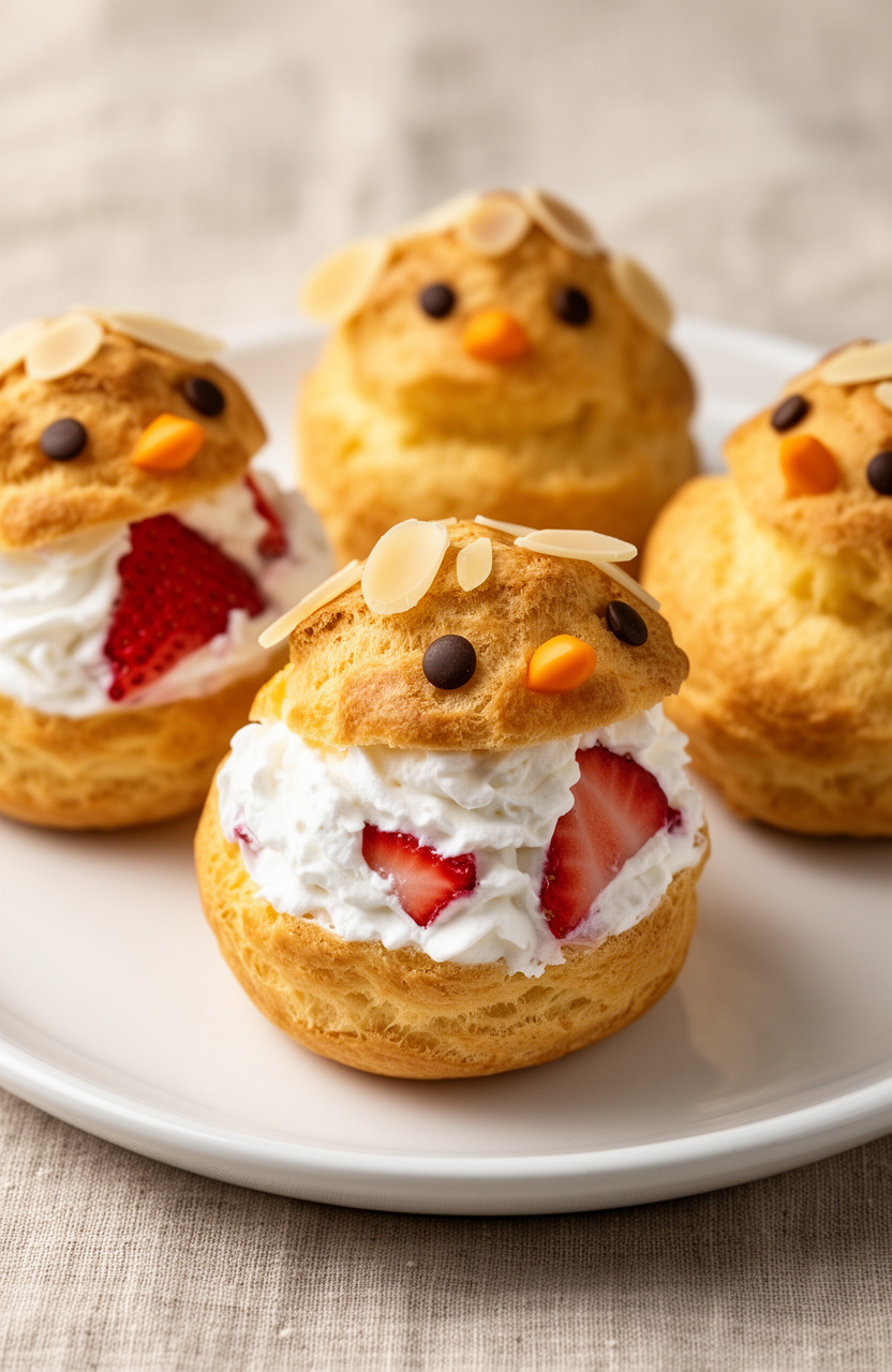 Strawberry Cream Puff Chicks