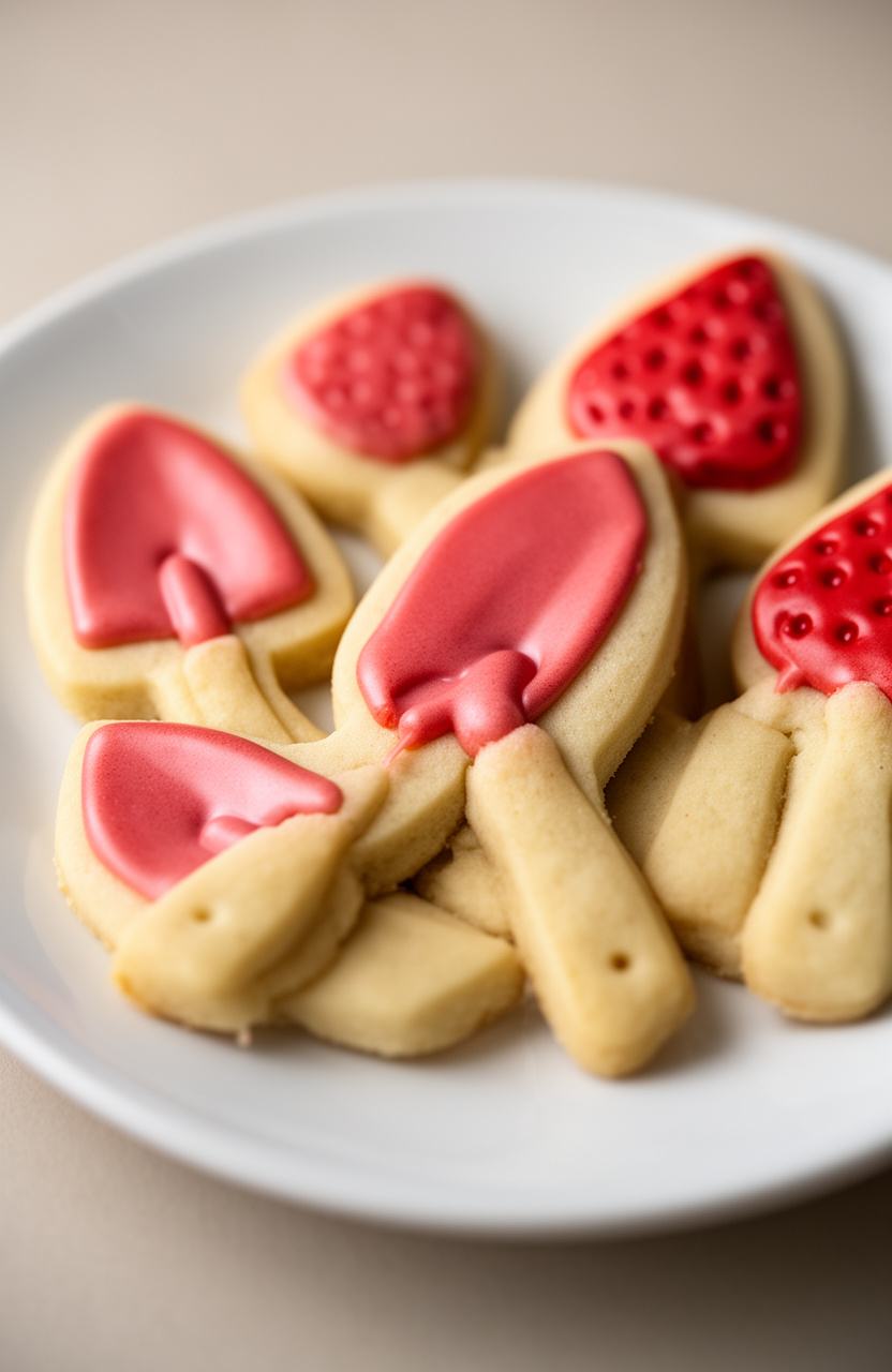 Strawberry Garden Trowel Cookies