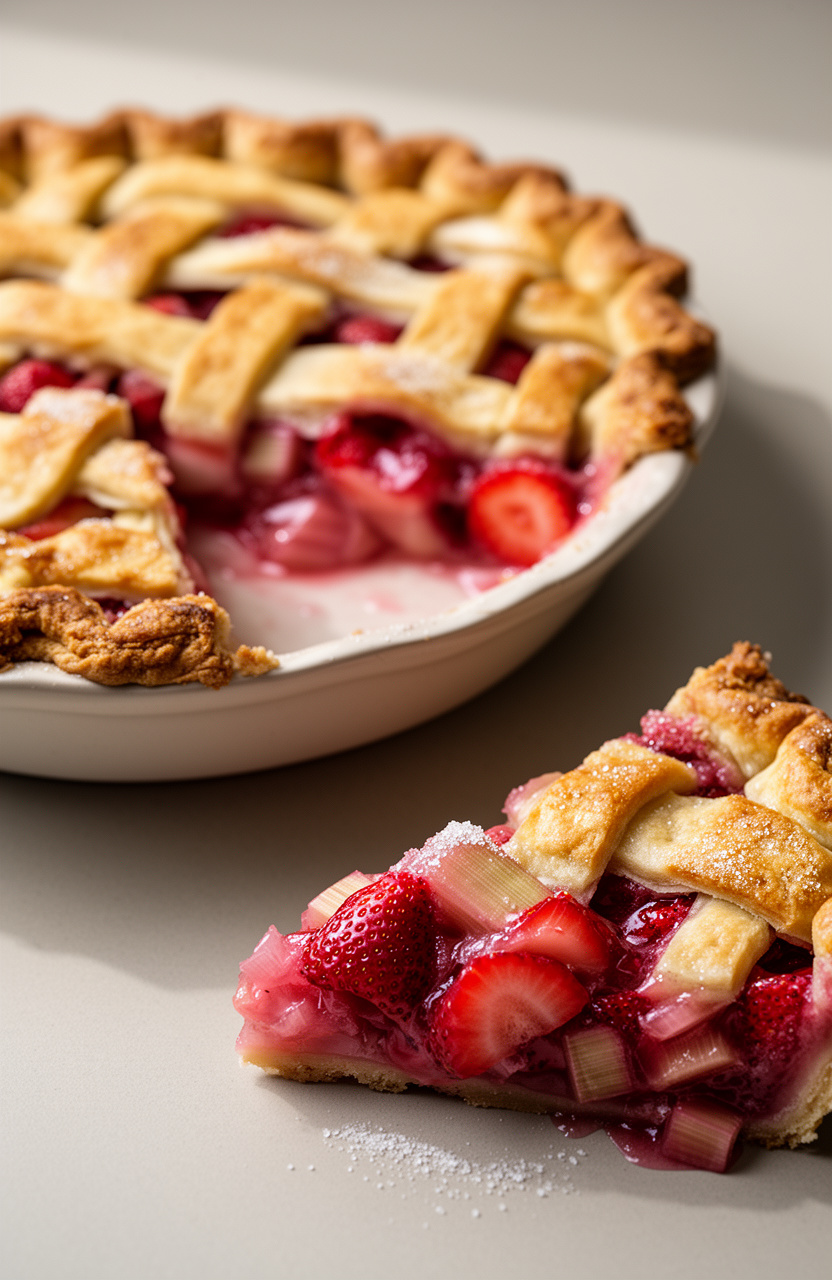 Strawberry Rhubarb Lattice Pie