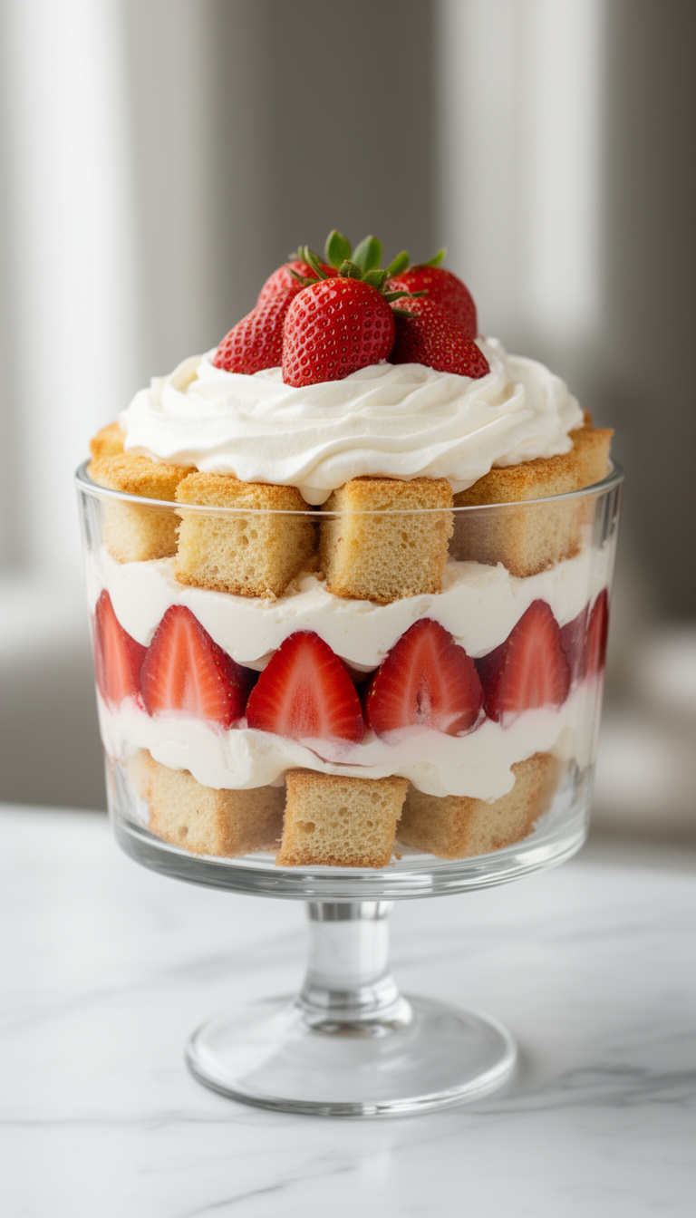 Strawberry Shortcake Trifle - American