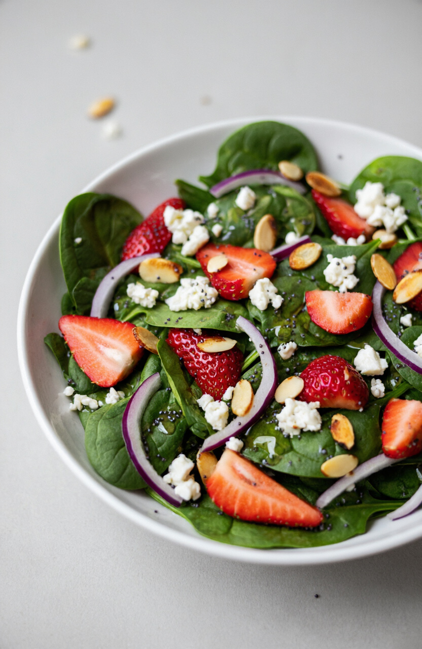 Strawberry Spinach Salad with Poppy Seed Dressing