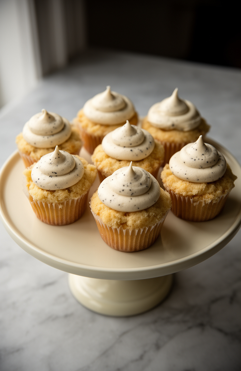 Vanilla Bean Butterfly Garden Cupcakes