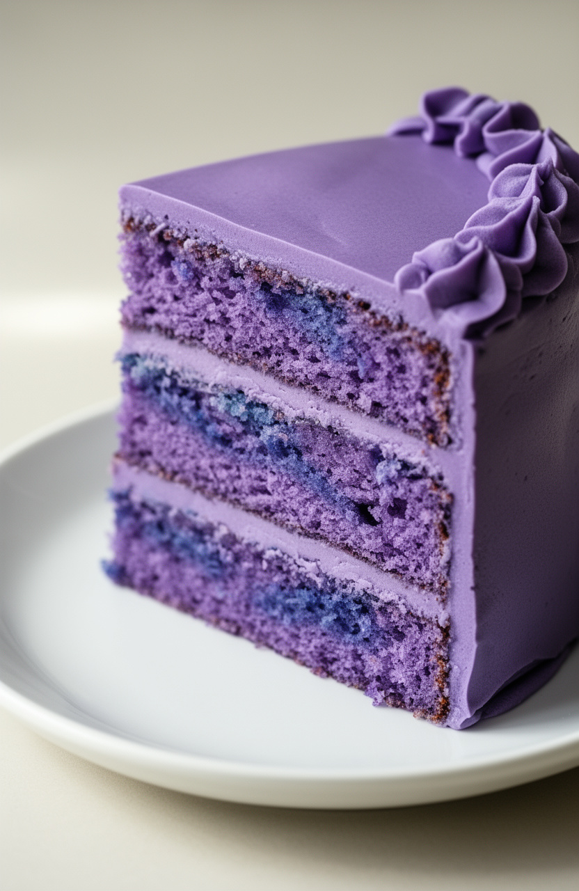 Violet Blueberry Watercolor Cake