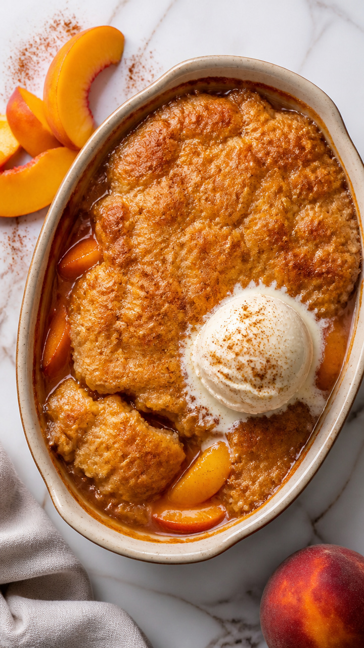 Classic Southern Peach Cobbler Recipe with Cinnamon