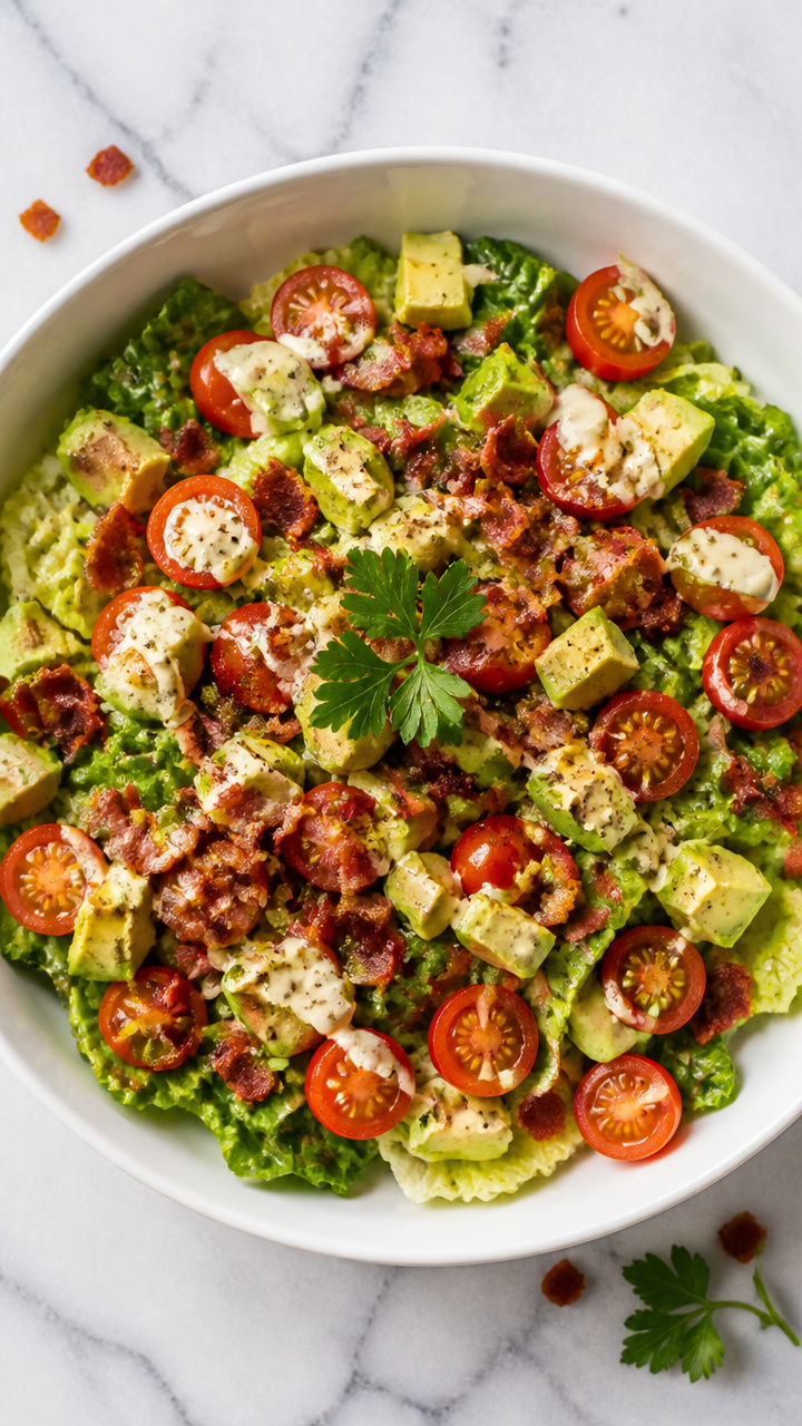 Easy BLT Summer Salad With Creamy Dressing