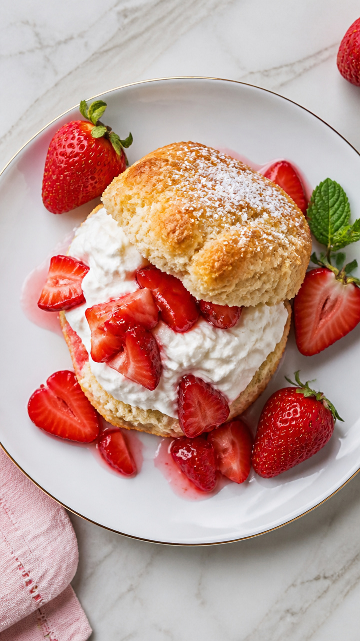 Easy Strawberry Shortcake with Homemade Biscuits